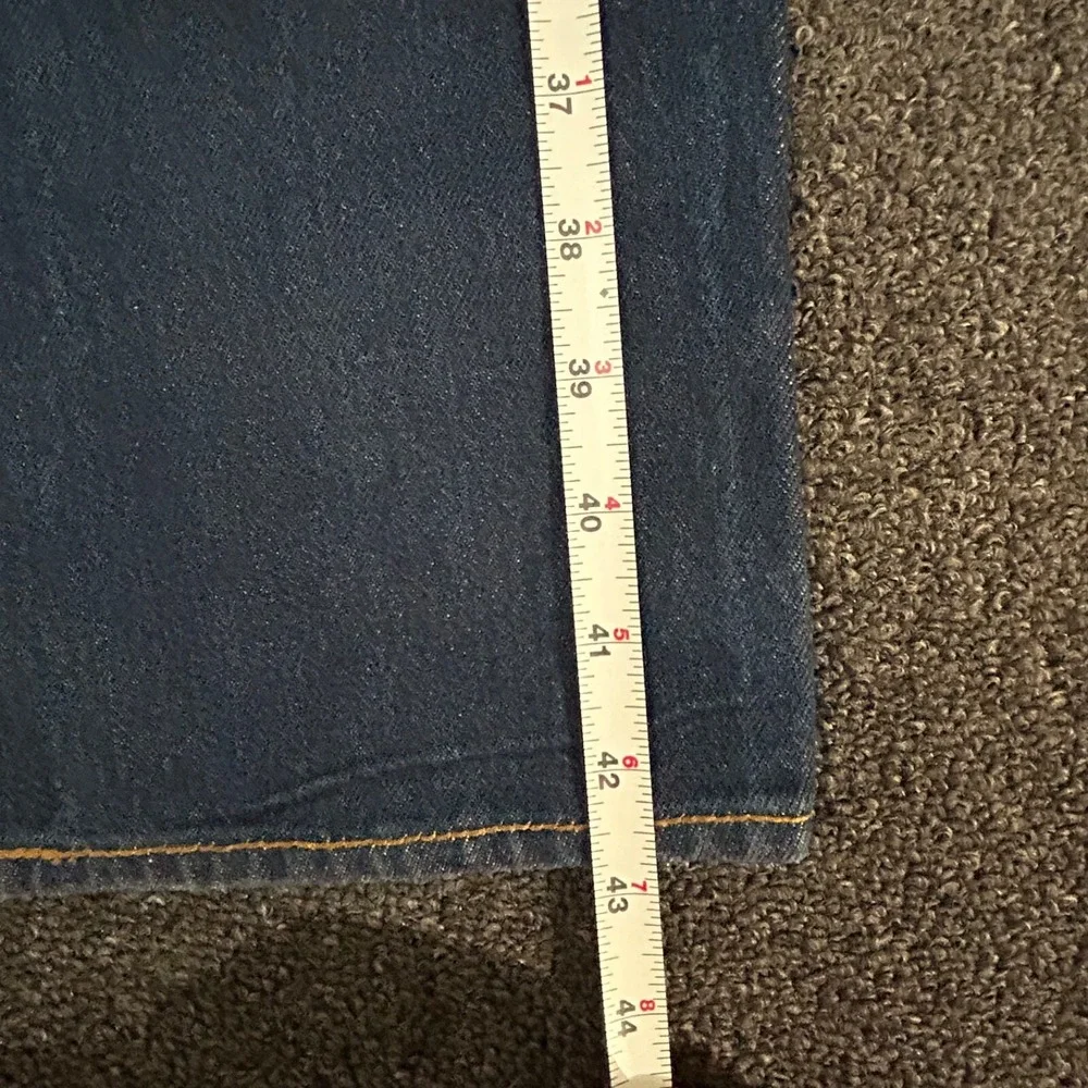 Levis 501 Denim Jeans 34x36‎ (32x32) Button Straight Dark Wash Blue Egypt Stiff